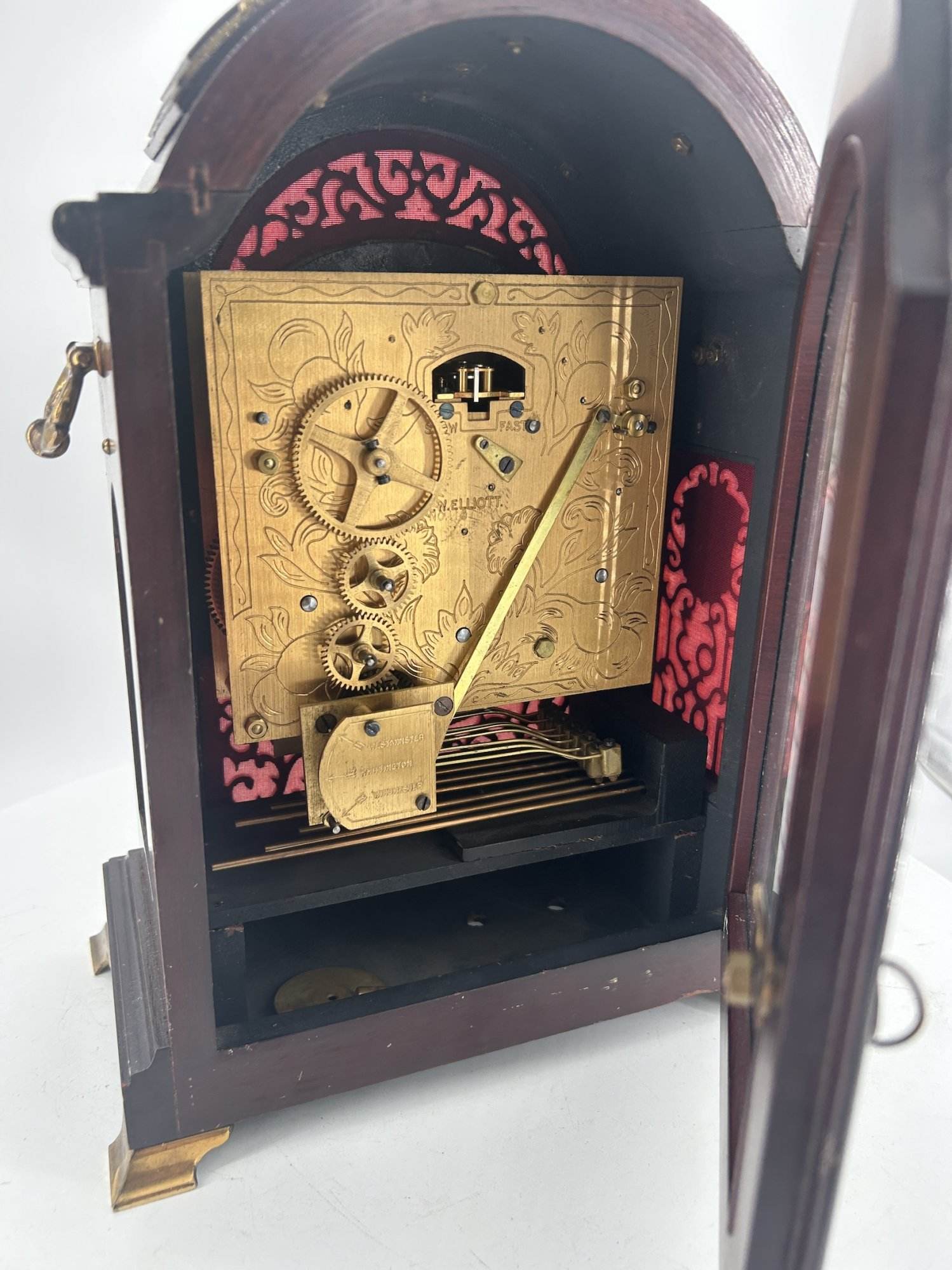 Wonderful Elliot Triple Chime Exhibition Clock - ca1985 - Image 8