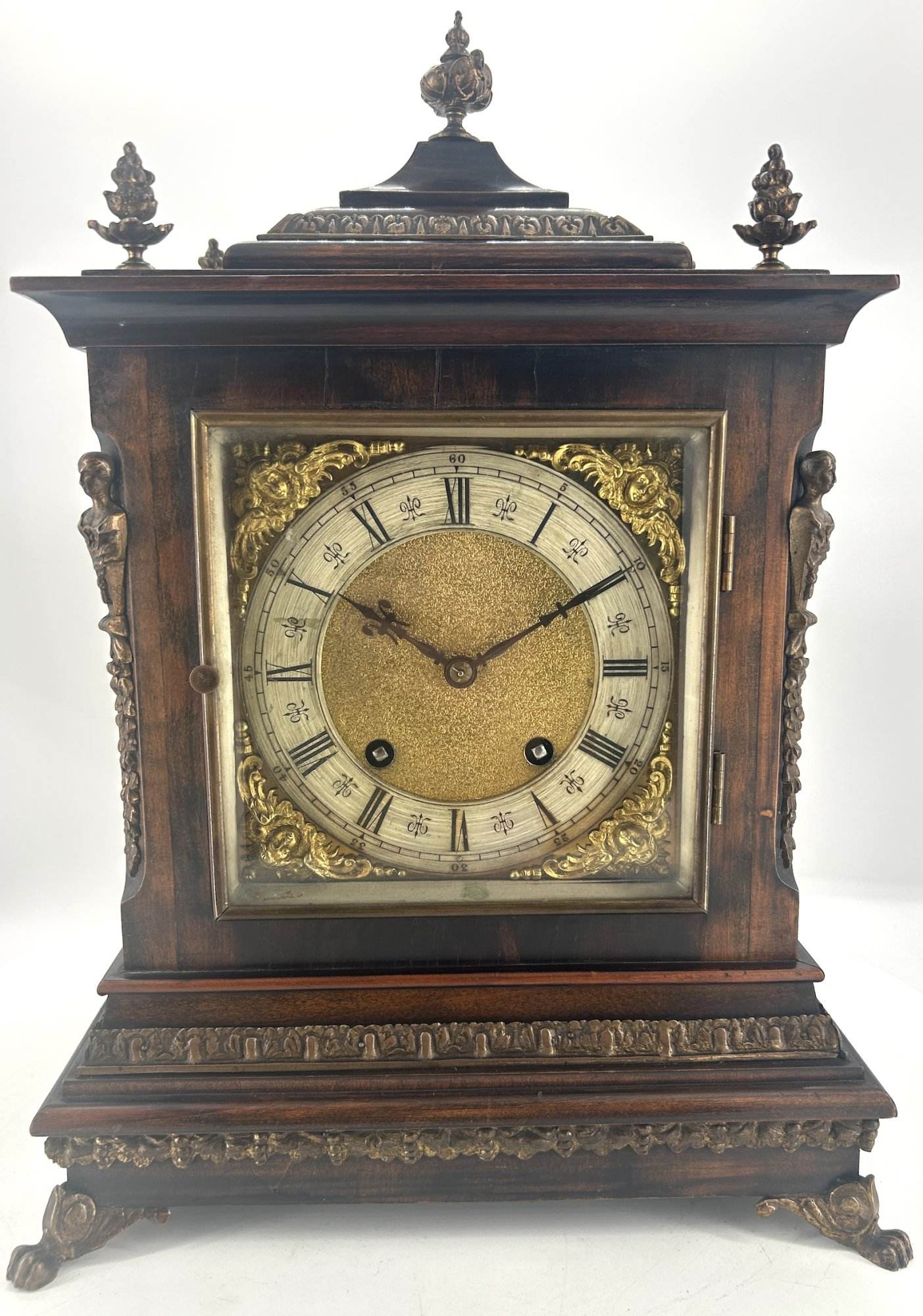 Beautiful Victorian Rosewood Lenzkirch Bracket clock – ca 1890 - Image 8