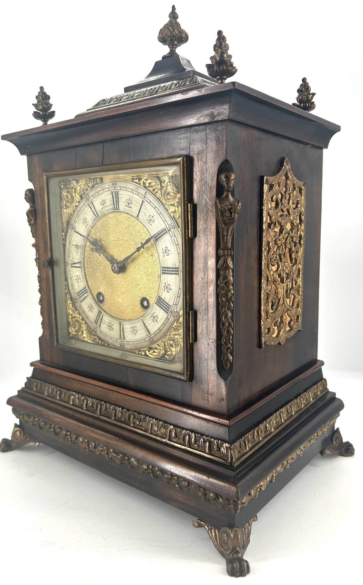 Beautiful Victorian Rosewood Lenzkirch Bracket clock – ca 1890 - Image 9