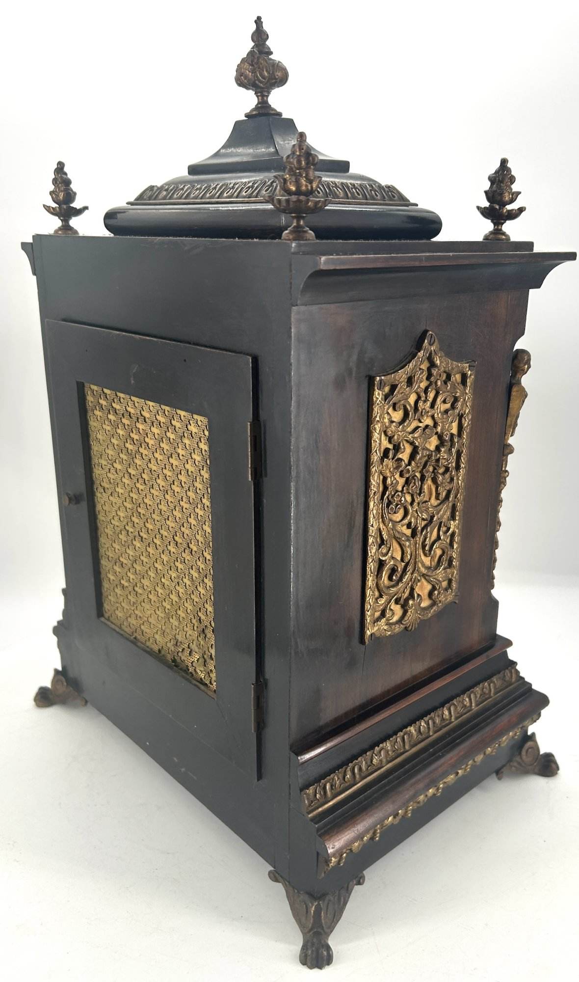 Beautiful Victorian Rosewood Lenzkirch Bracket clock – ca 1890 - Image 6
