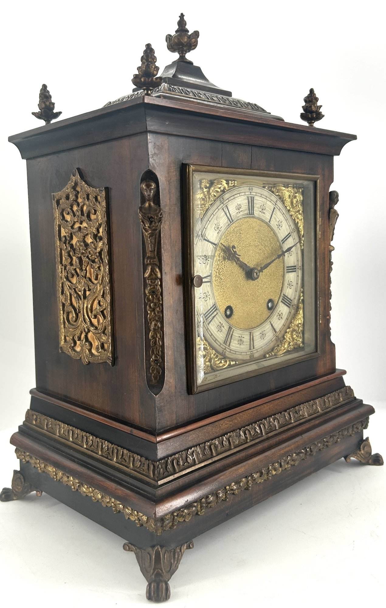 Beautiful Victorian Rosewood Lenzkirch Bracket clock – ca 1890 - Image 2