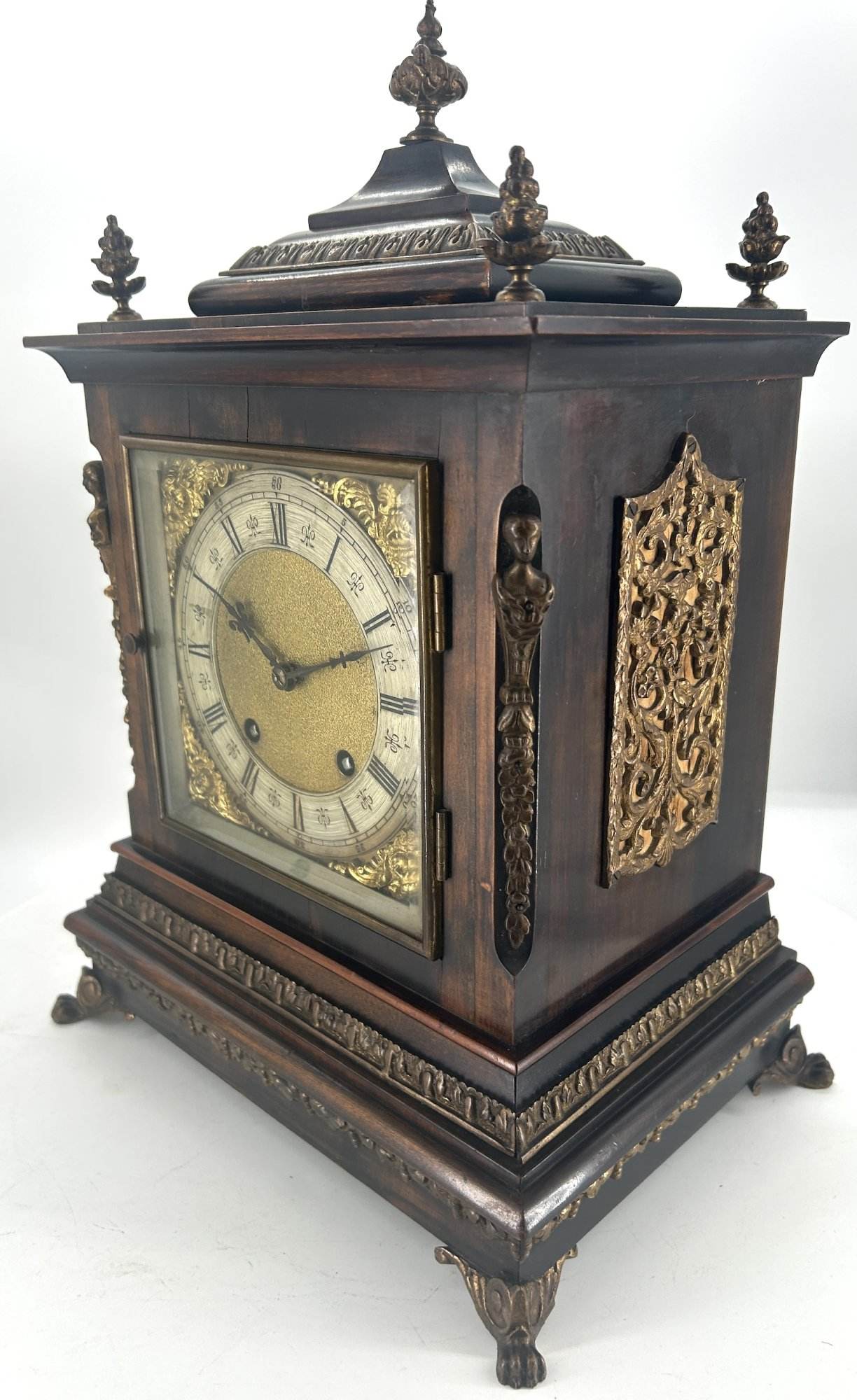 Beautiful Victorian Rosewood Lenzkirch Bracket clock – ca 1890 - Image 3