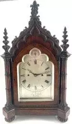 Exquisite Victorian twin Fusee Gothic Bracket clock – R Warwick London - ca 1850