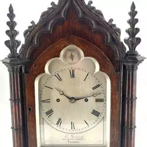 Exquisite Victorian twin Fusee Gothic Bracket clock – R Warwick London - ca 1850