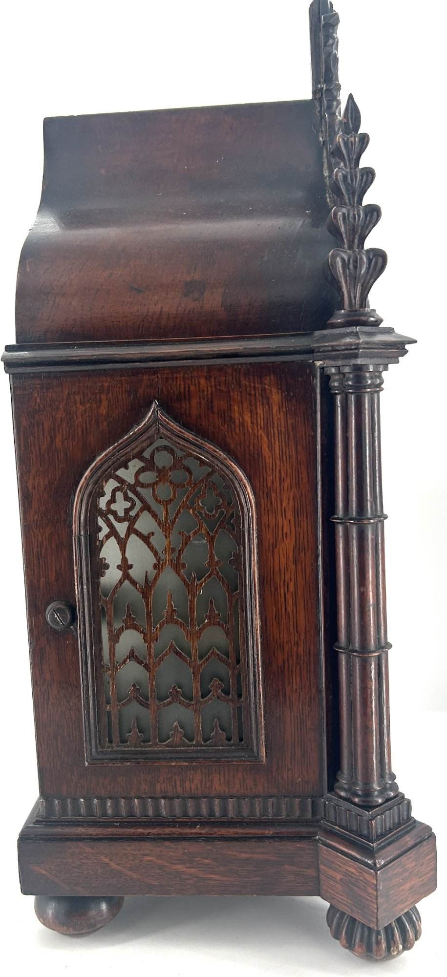 Exquisite Victorian twin Fusee Gothic Bracket clock – R Warwick London - ca 1850 - Image 12
