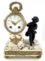 Fine Victorian French Figural Mantel Clock - ca 1890