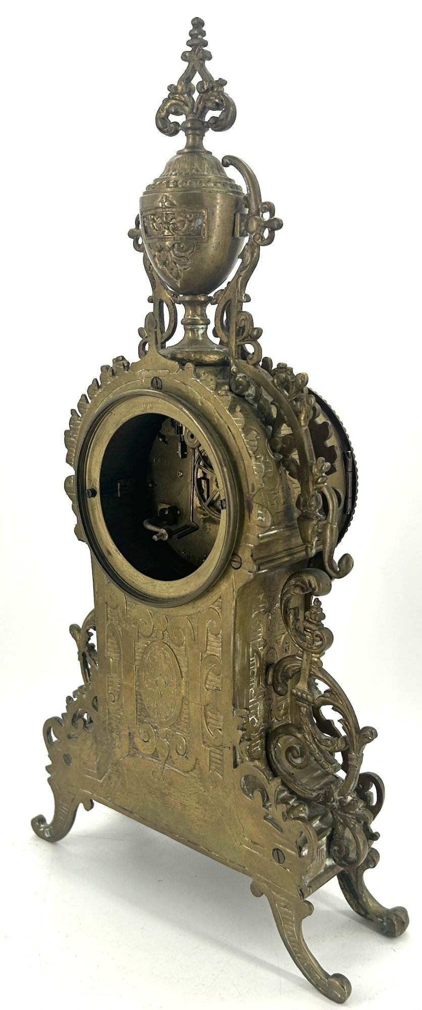 Fine Victorian French Rococo Ornate Mantel Clock – ca1870 - Image 11