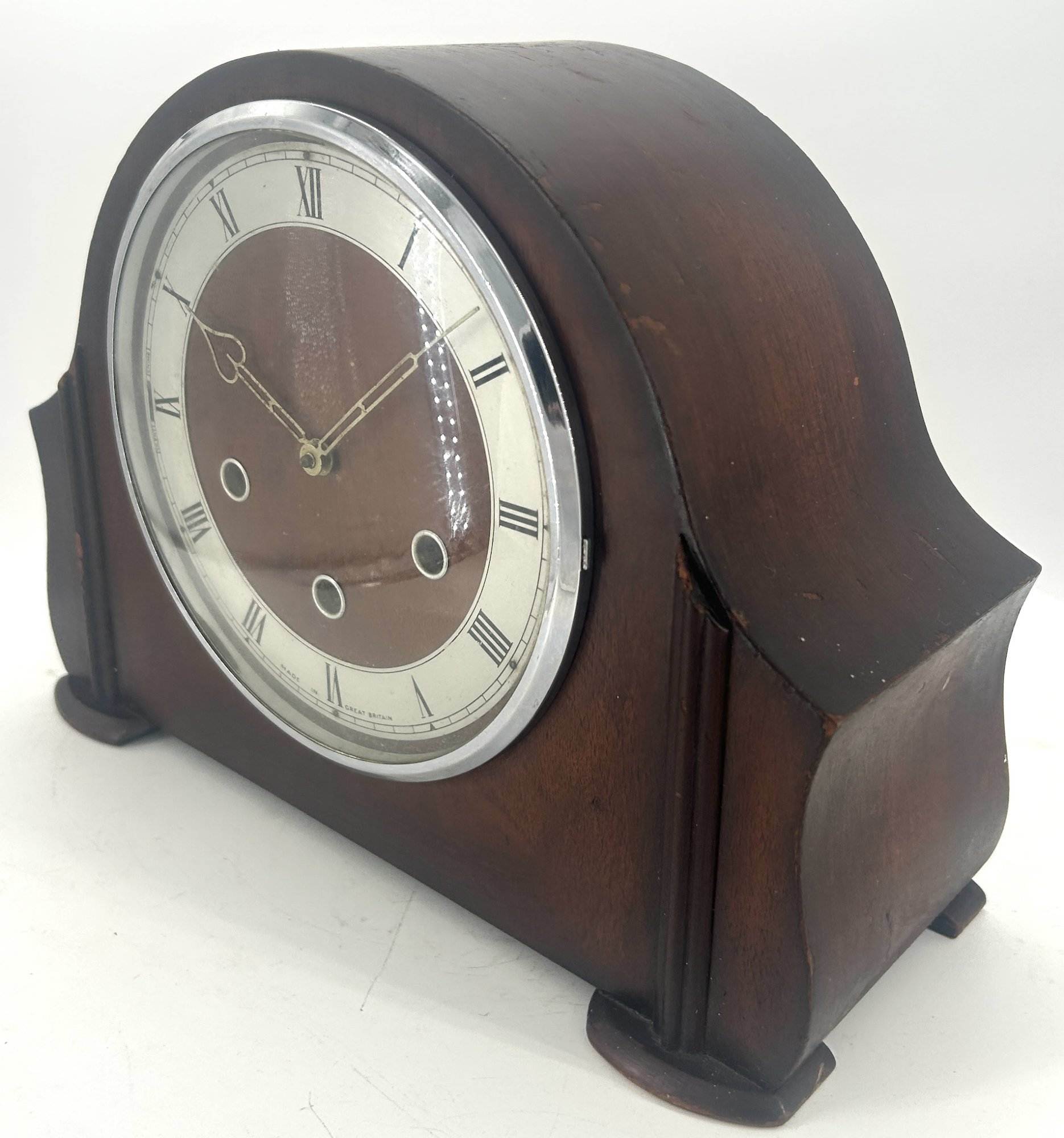 Stylish Art Deco Smiths Westminster Chime Mantel Clock – ca1940 - Image 6