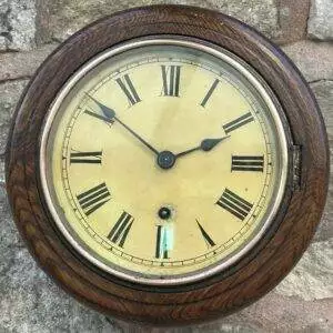 W & H Oak case wall Clock - 1900