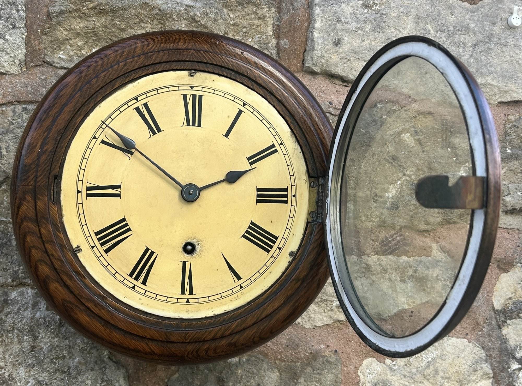 Lovely Antique W & H Oak case wall Clock - 1900 - Image 8