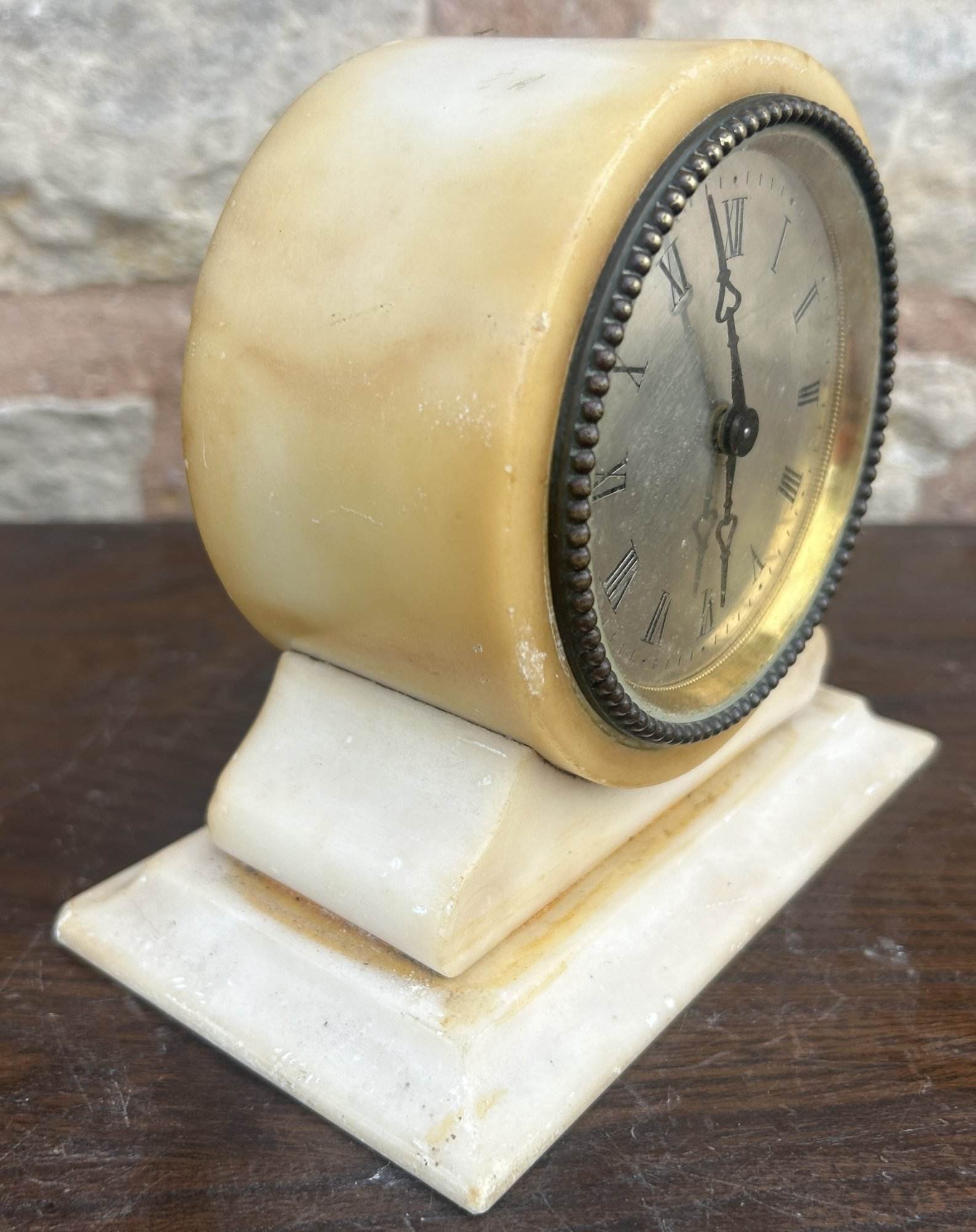 Stylish Edwardian Drum head Mantel Clock - ca1900 - Image 3