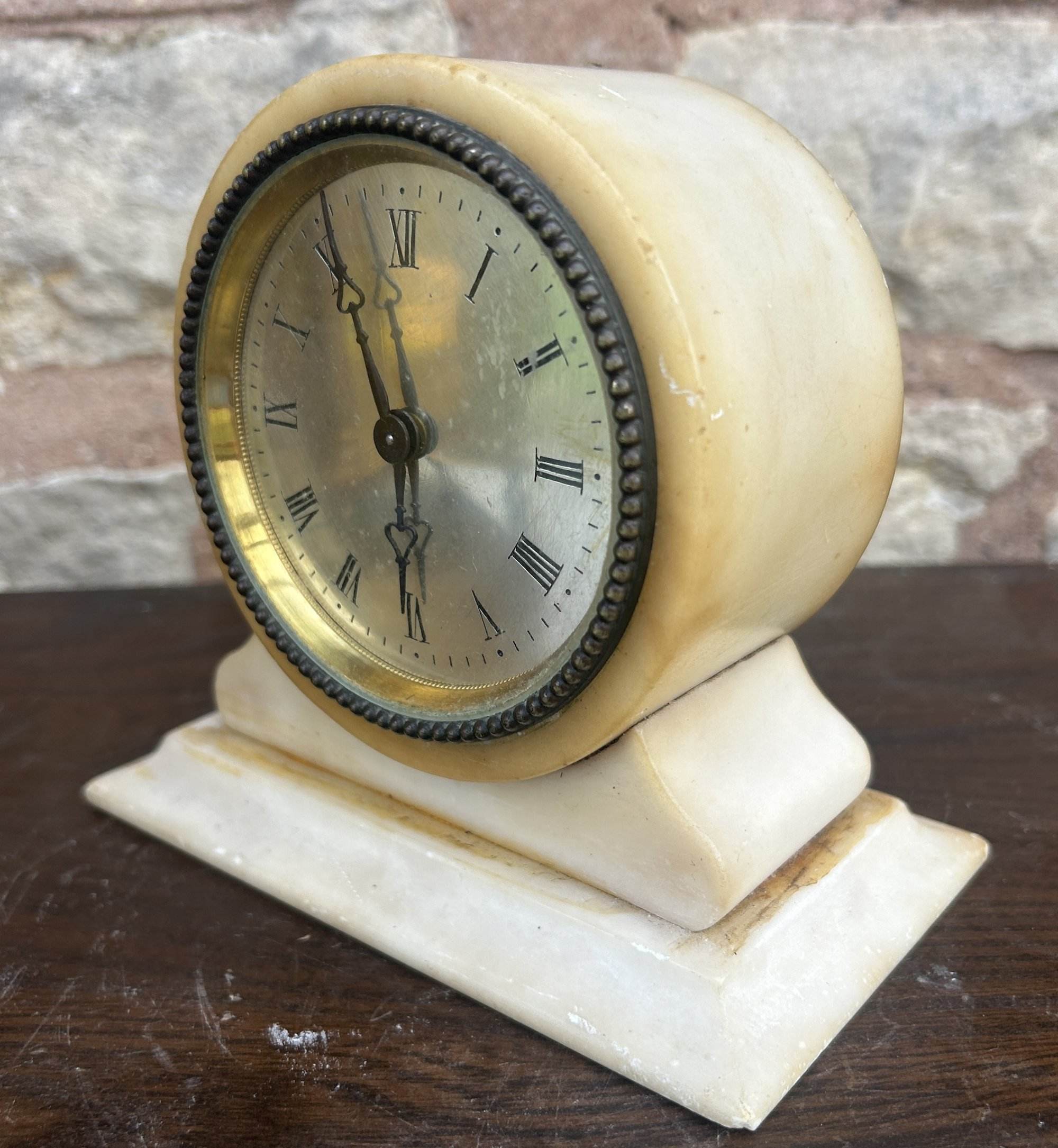 Stylish Edwardian Drum head Mantel Clock - ca1900 - Image 6