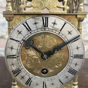 Brass Lantern Mantel Clock - ca1905