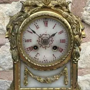 Victorian Bronze Ormolu Mantel Clock - ca1860