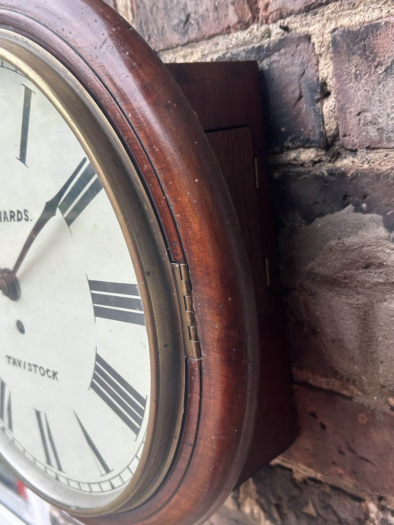 Mahogany case Single Fusee Dial Clock by Richardsons of Travistock - ca 1890 - Image 4