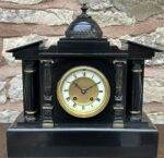 Awesome Victorian Architectural Slate Mantel Clock – ca 1900