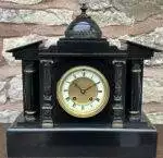 Awesome Victorian Architectural Slate Mantel Clock – ca 1900