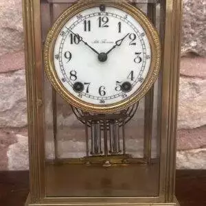 Wonderful Seth Thomas Four Glass Case Mantel Clock - Ca 1900