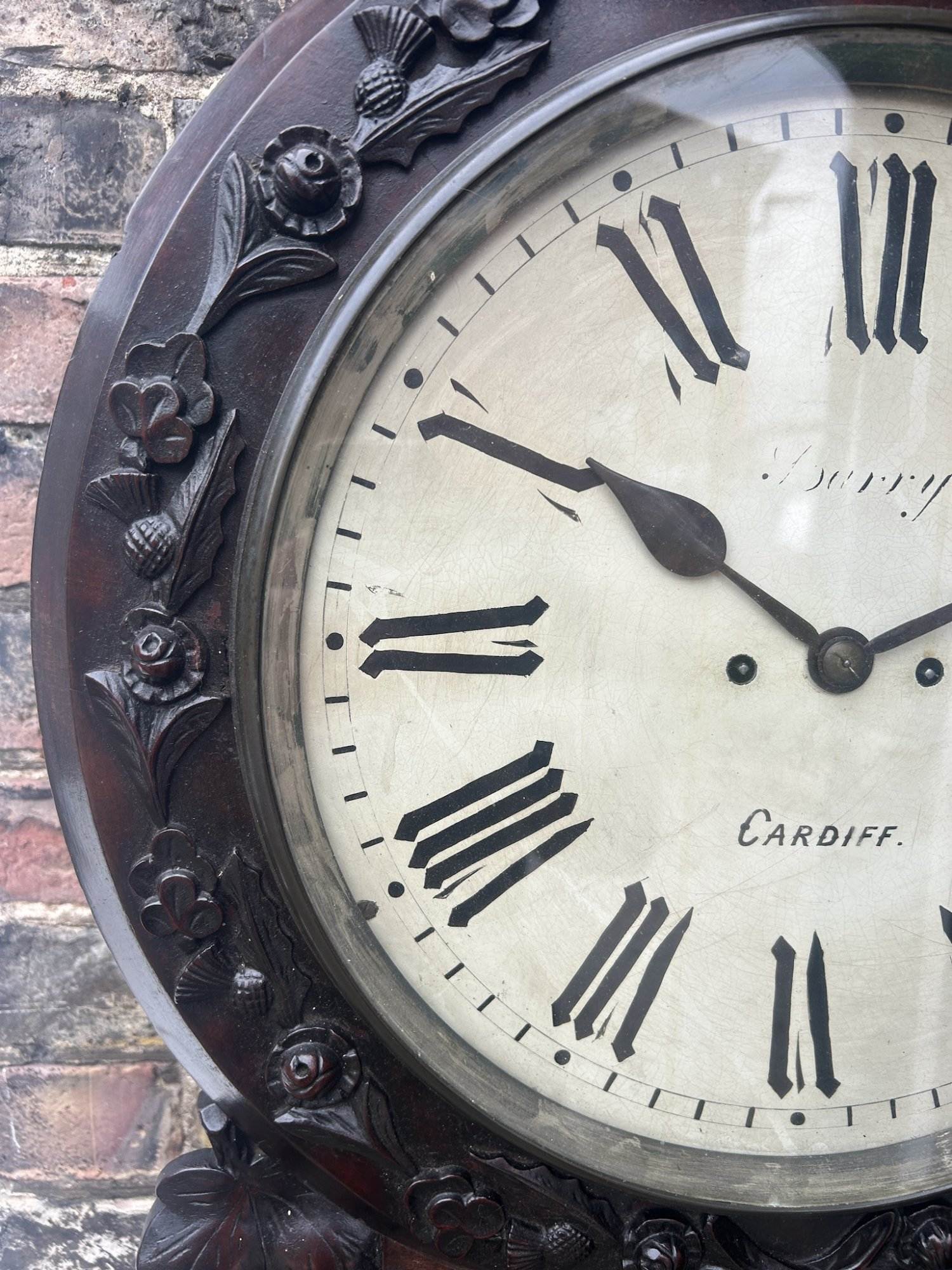 Fabulous Welch Victorian Rosewood Carved Twin Fusee Drop Dial Clock – Ca 1860 - Image 3