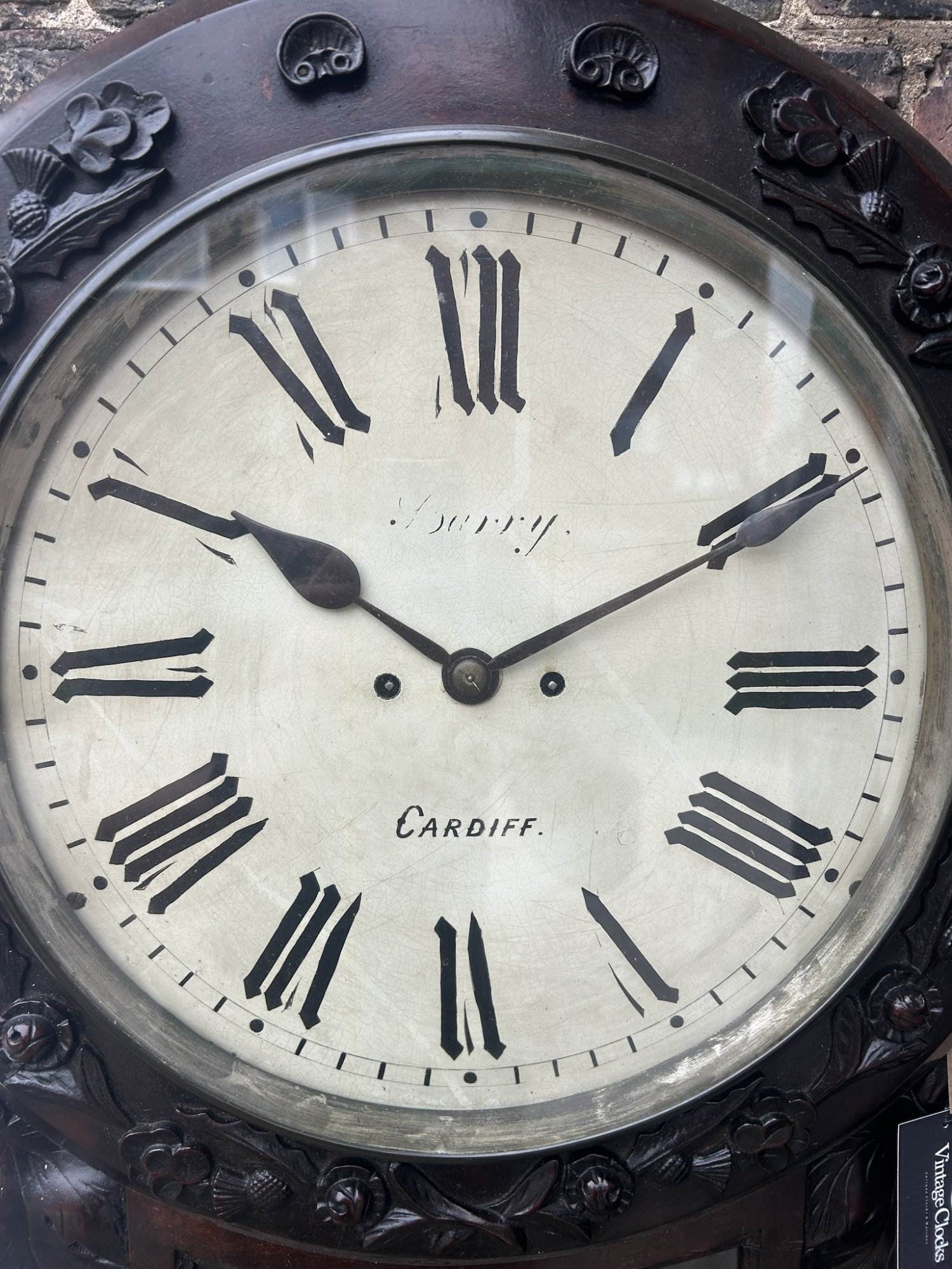 Fabulous Welch Victorian Rosewood Carved Twin Fusee Drop Dial Clock – Ca 1860 - Image 4