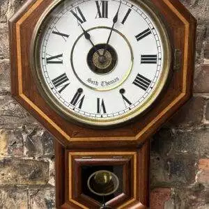 Impressive Seth Thomas Hexagonal Drop Dial Clock - Ca 1900