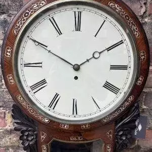 Twin Fusee Drop Dial Clock - Ca 1880