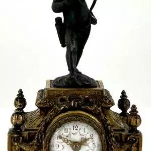 Miniature Cherub Figural Mantel Clock – Ca 1890