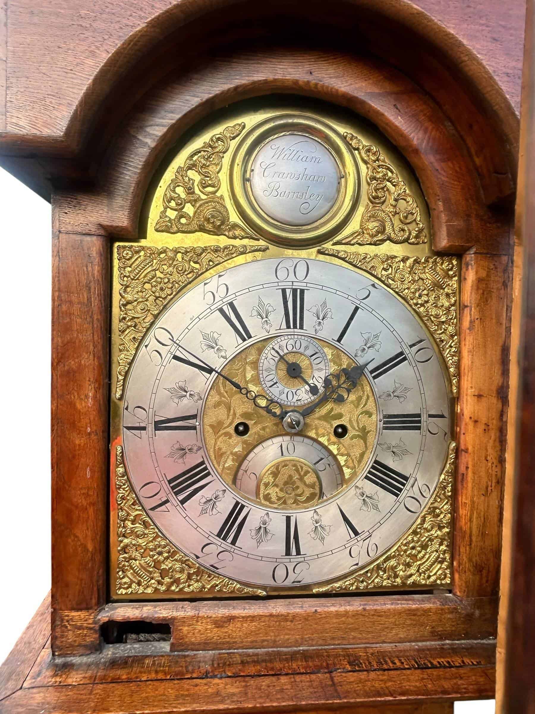 Fantastic Antique English oak case Long Case clock – c 1780