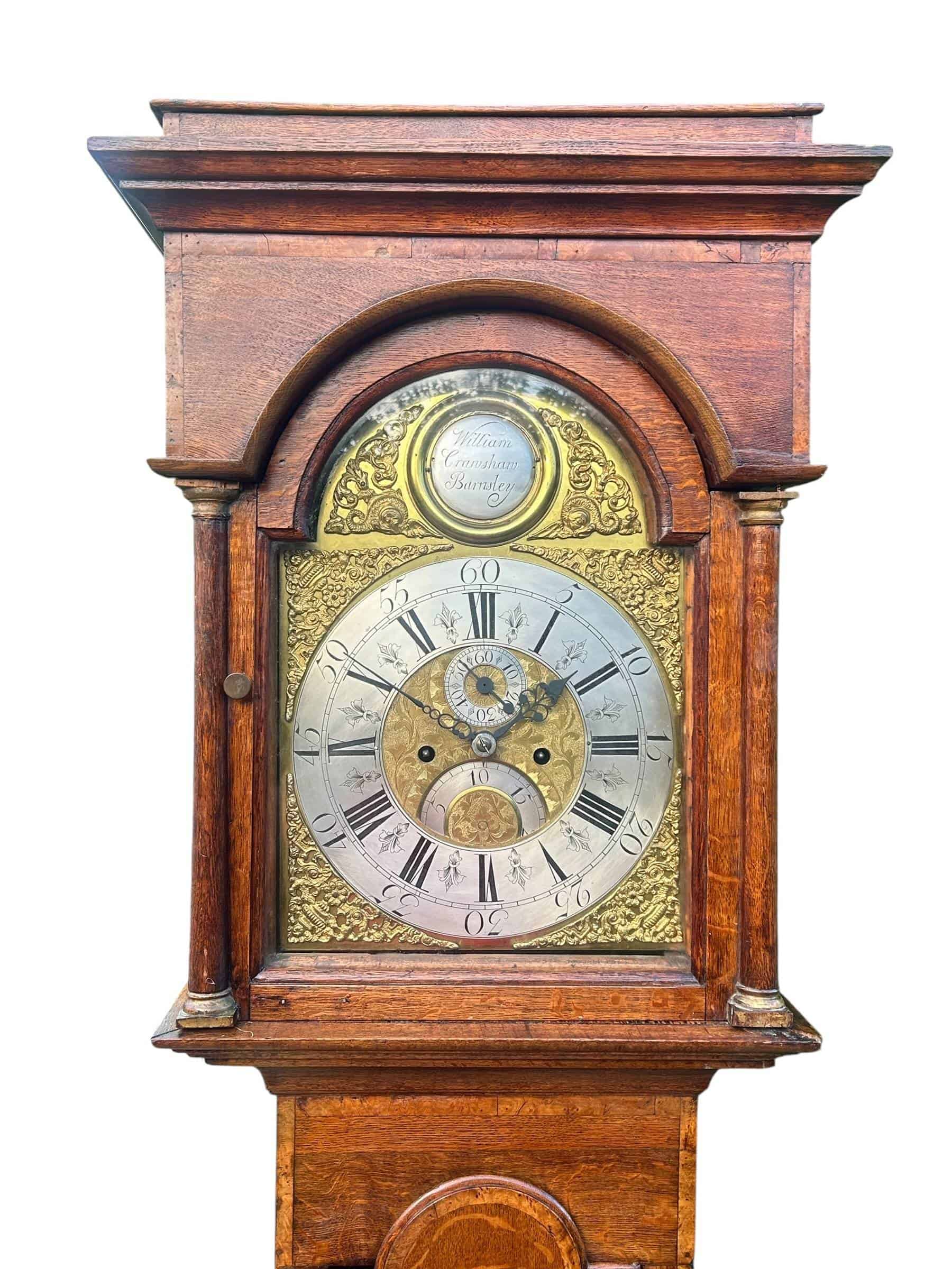 Fantastic Antique English oak case Long Case clock – c 1780