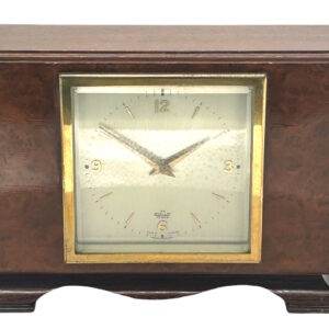 Stunning Vintage Art deco Elliott 8-Day Mantel Clock – Burr Walnut