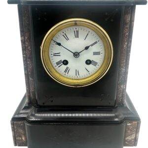 Fabulous Edwardian Marble & Slate Mantel Clock – 8 Day bell striking Clock
