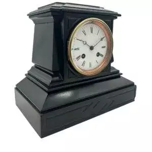 Sublime Edwardian architectural Slate Mantel Clock – 8 Day bell striking Clock