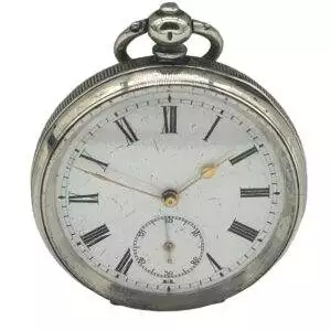 Wonderful Antique Key Wind Silver 935 Case Pocket Watch – ca 1880