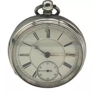 Awesome Antique English Fusee Silver Case Pocket Watch – ca 1887