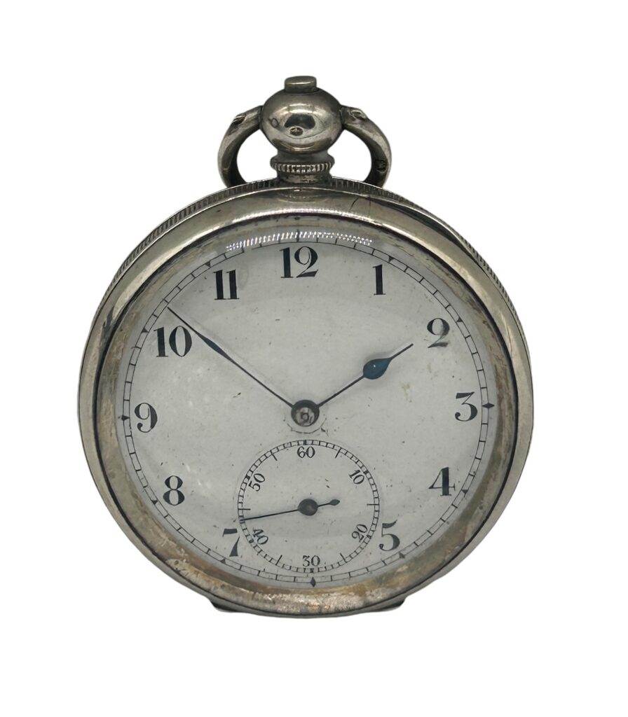 Awesome Antique English Silver Case Open face Pocket Watch