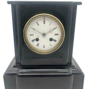 Lovely Edwardian architectural Slate Mantel Clock – 8 Day bell striking Clock