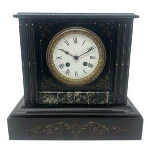 Victorian Marble & Slate Mantel Clock – 8 Day bell striking Clock