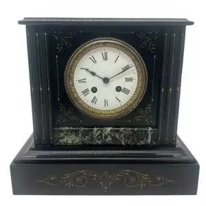 Victorian Marble & Slate Mantel Clock – 8 Day bell striking Clock