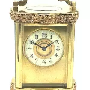 Fantastic Antique Serpentine Cased French 8 day Carriage clock– ca 1890