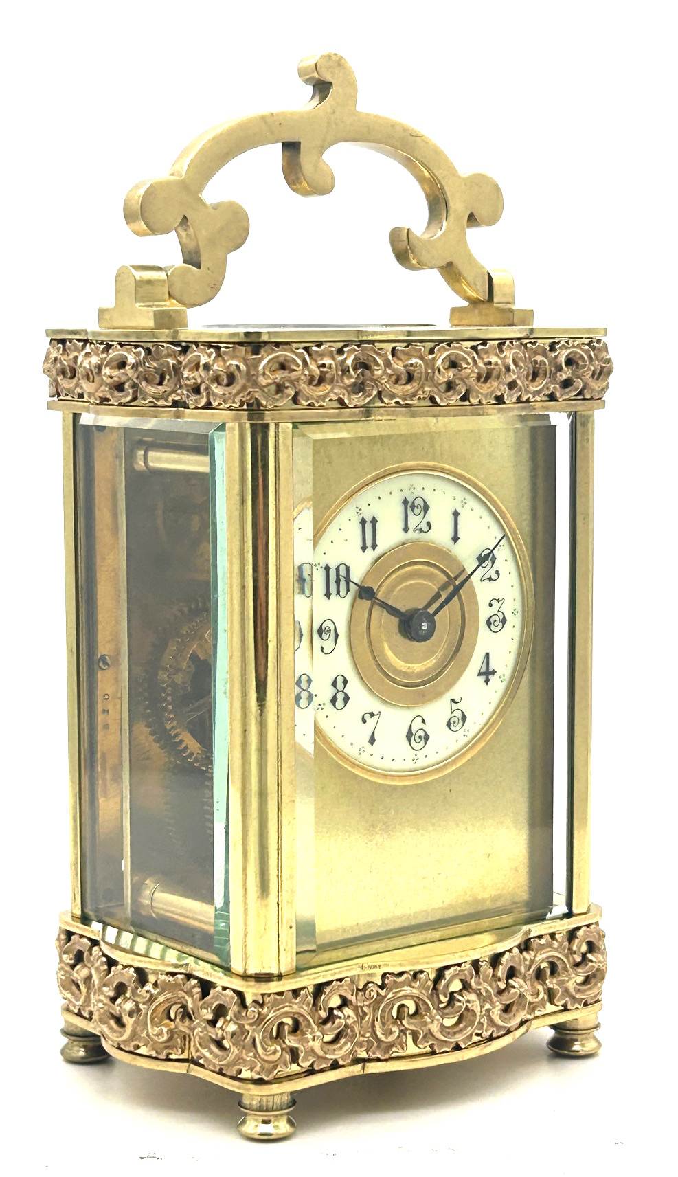 Fantastic Antique Serpentine Cased French 8 day Carriage clock– ca 1890 - Image 7