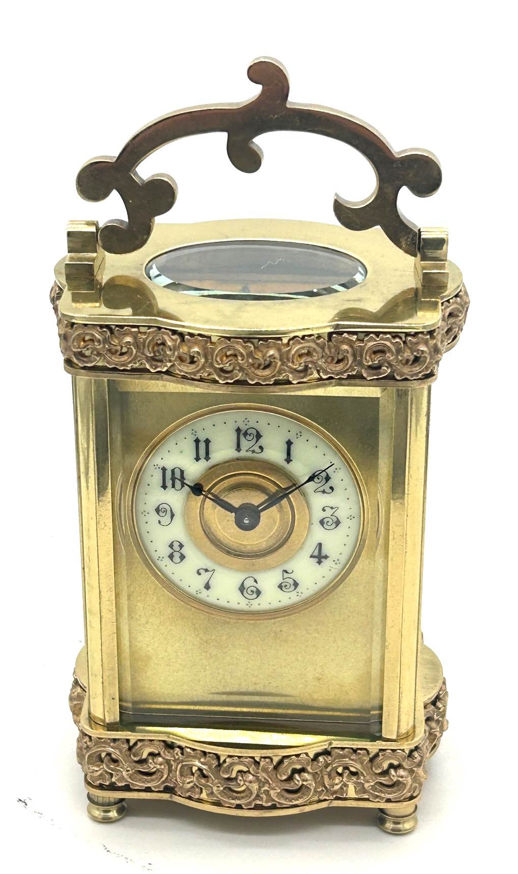 Fantastic Antique Serpentine Cased French 8 day Carriage clock– ca 1890 - Image 9