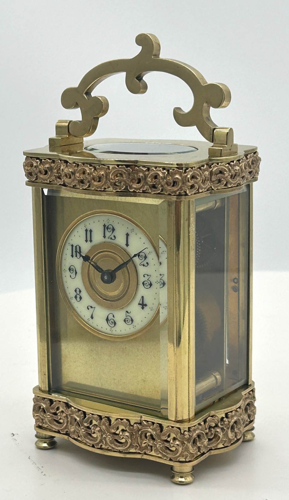Fantastic Antique Serpentine Cased French 8 day Carriage clock– ca 1890 - Image 10