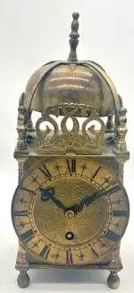 English Smiths Brass Lantern Clock – ca1930