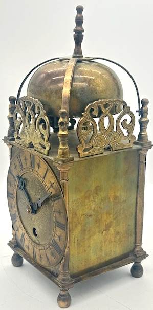Charming English Smiths Brass Lantern Clock – ca1930 - Image 7