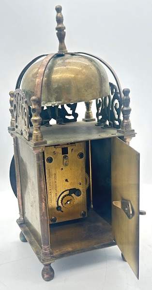 Charming English Smiths Brass Lantern Clock – ca1930 - Image 4