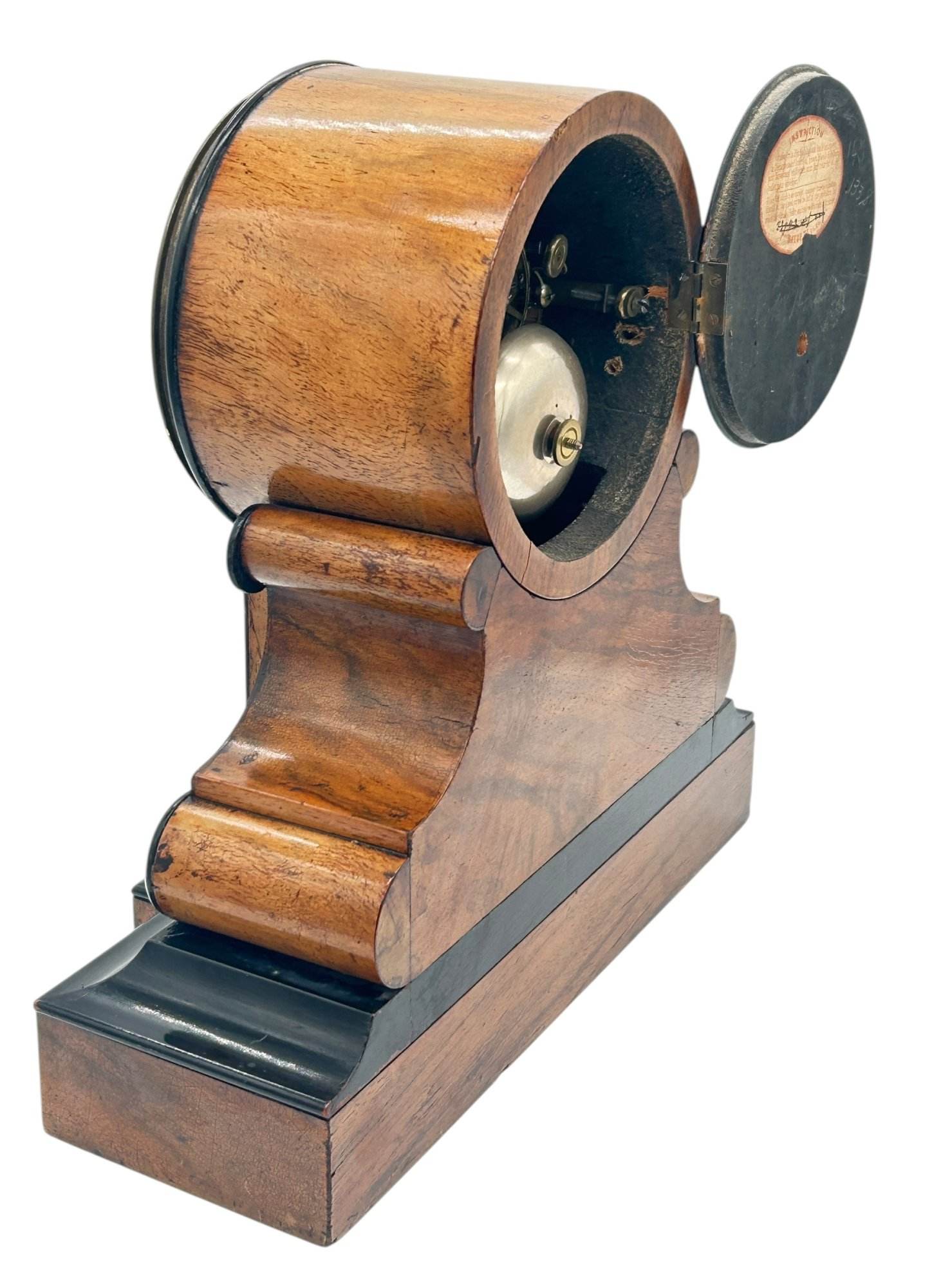 Classical Victorian Drum Head Mantel Clock – 8 Day Clock – ca1850 - Image 3