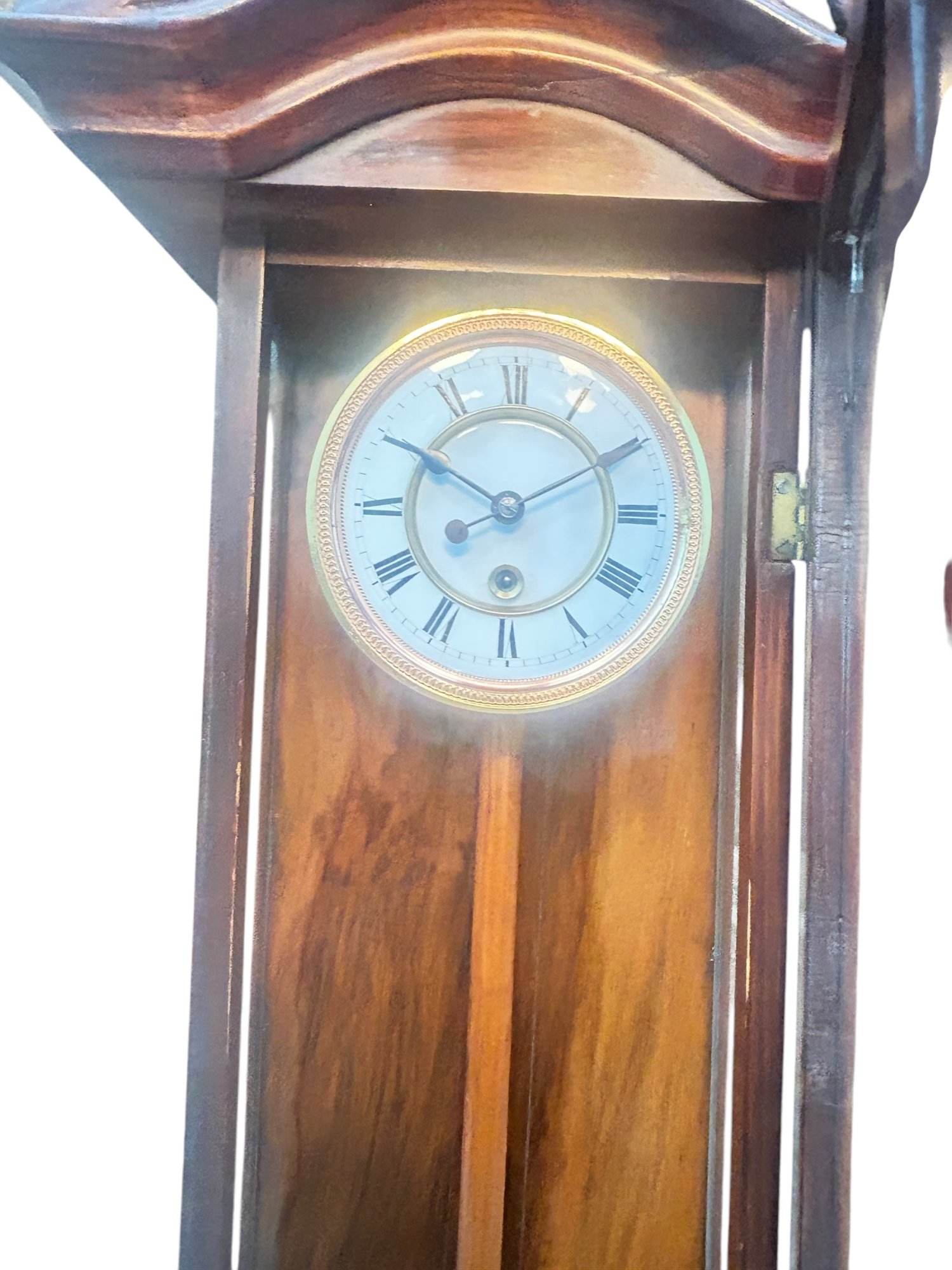 Fabulous Walnut Case Mini Vienna Regulator Wall clock – ca 1880 - Image 4