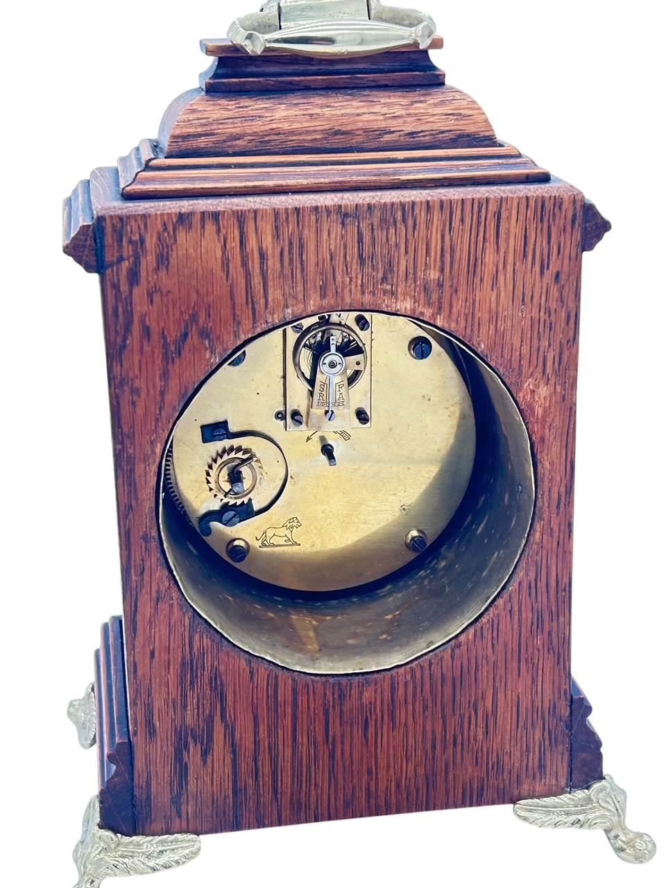 Wonderful Bracket clock shaped Miniature mantel clock – ca1905 - Image 4