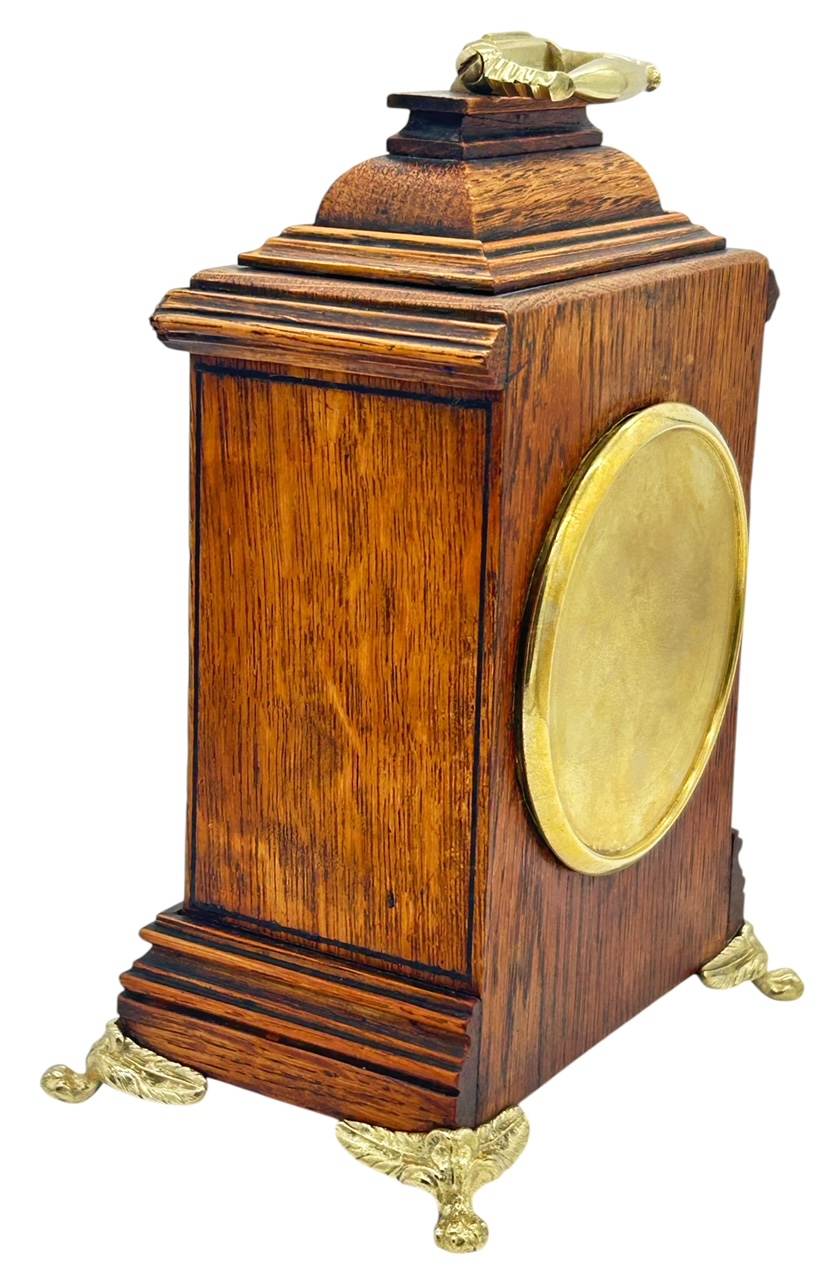 Wonderful Bracket clock shaped Miniature mantel clock – ca1905 - Image 6