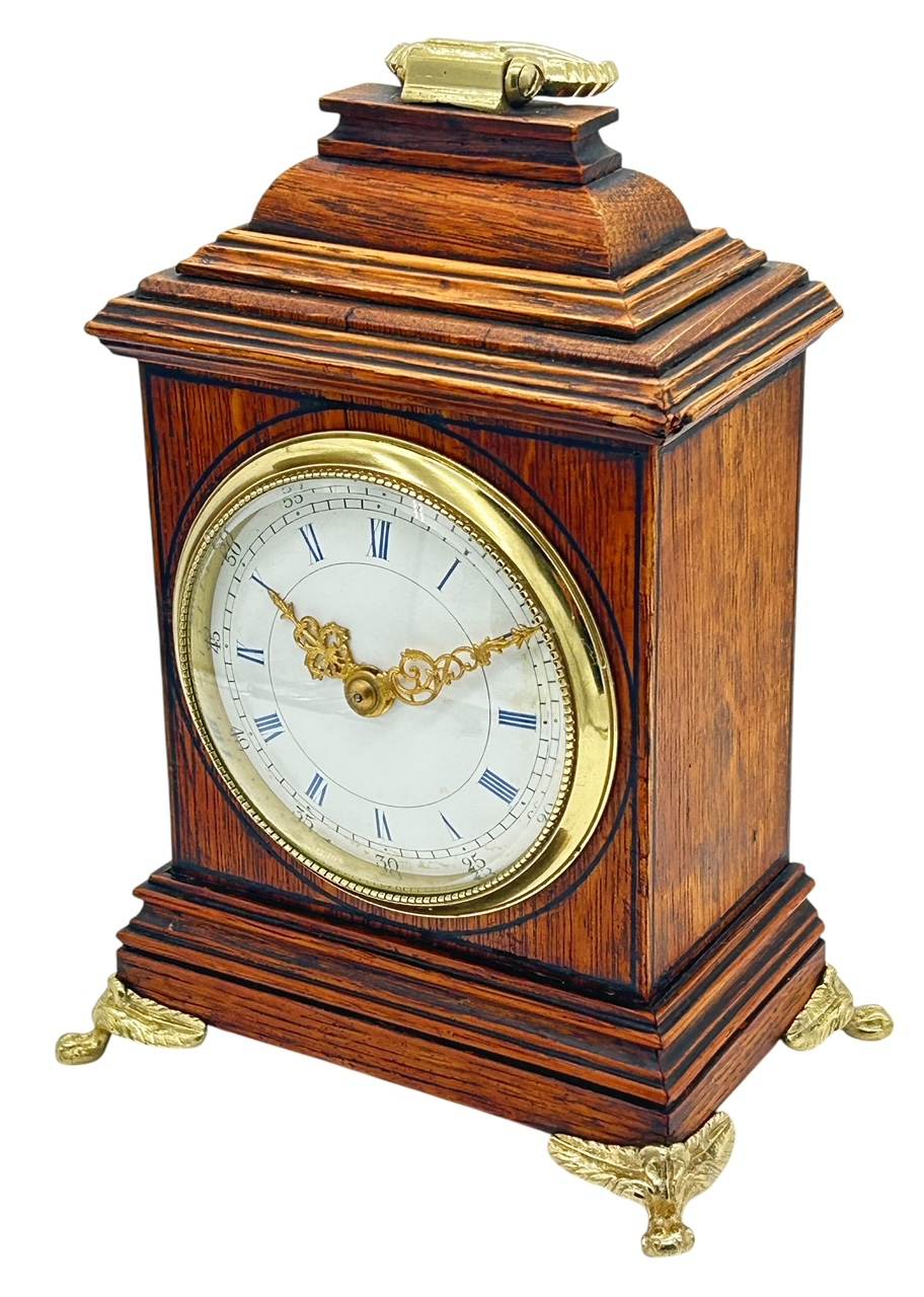 Wonderful Bracket clock shaped Miniature mantel clock – ca1905 - Image 9